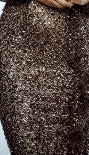 Sequined Midi Dress with Short Sleeves