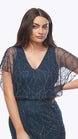 Long Stretch Mess Beaded Gown 636