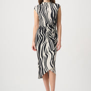 Animal Print Wrap Dress 9011