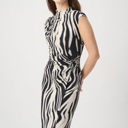 Animal Print Wrap Dress 9011