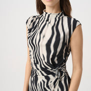 Animal Print Wrap Dress 9011