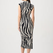 Animal Print Wrap Dress 9011