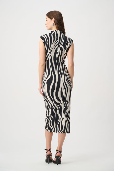 Animal Print Wrap Dress 858