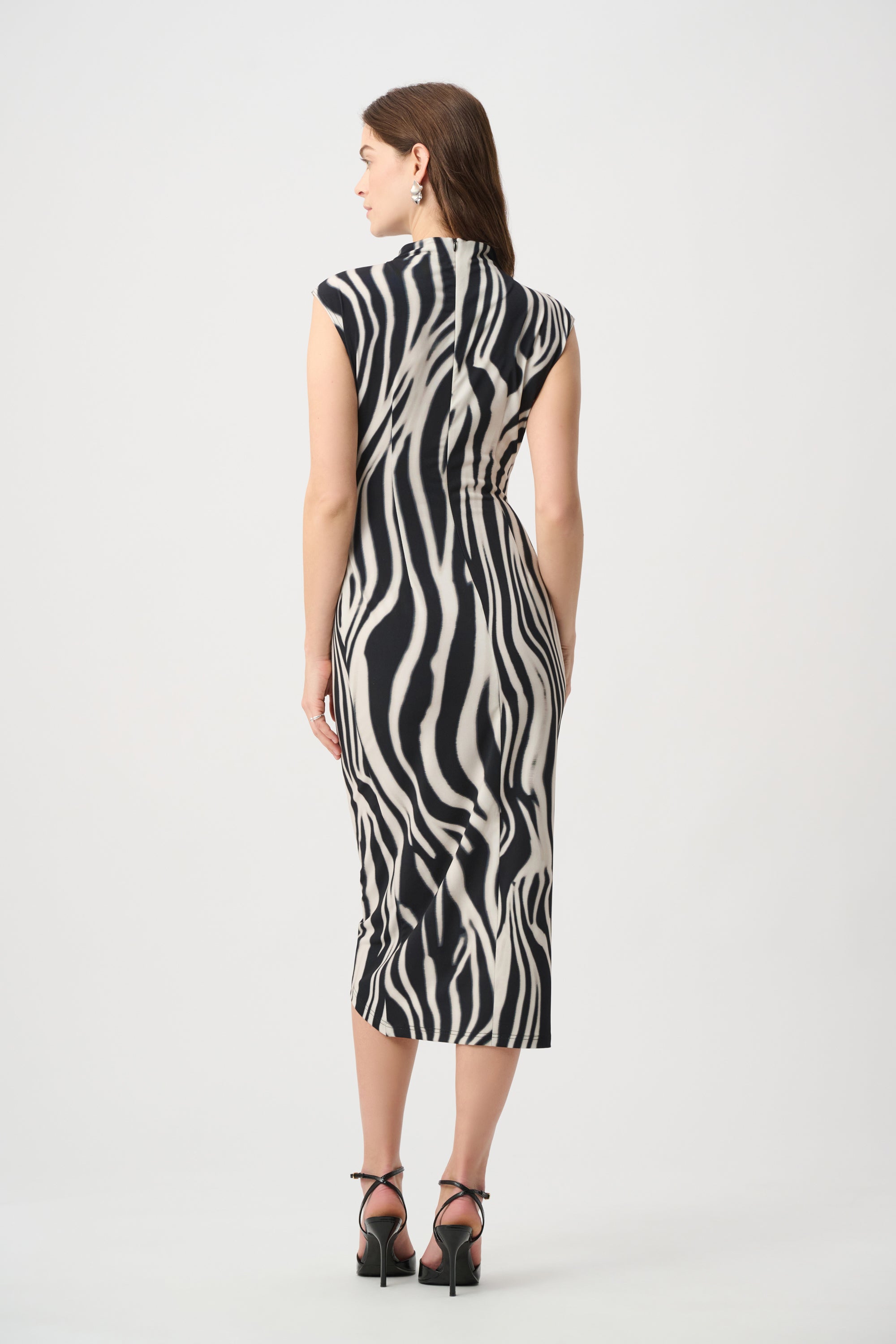 Animal Print Wrap Dress 858
