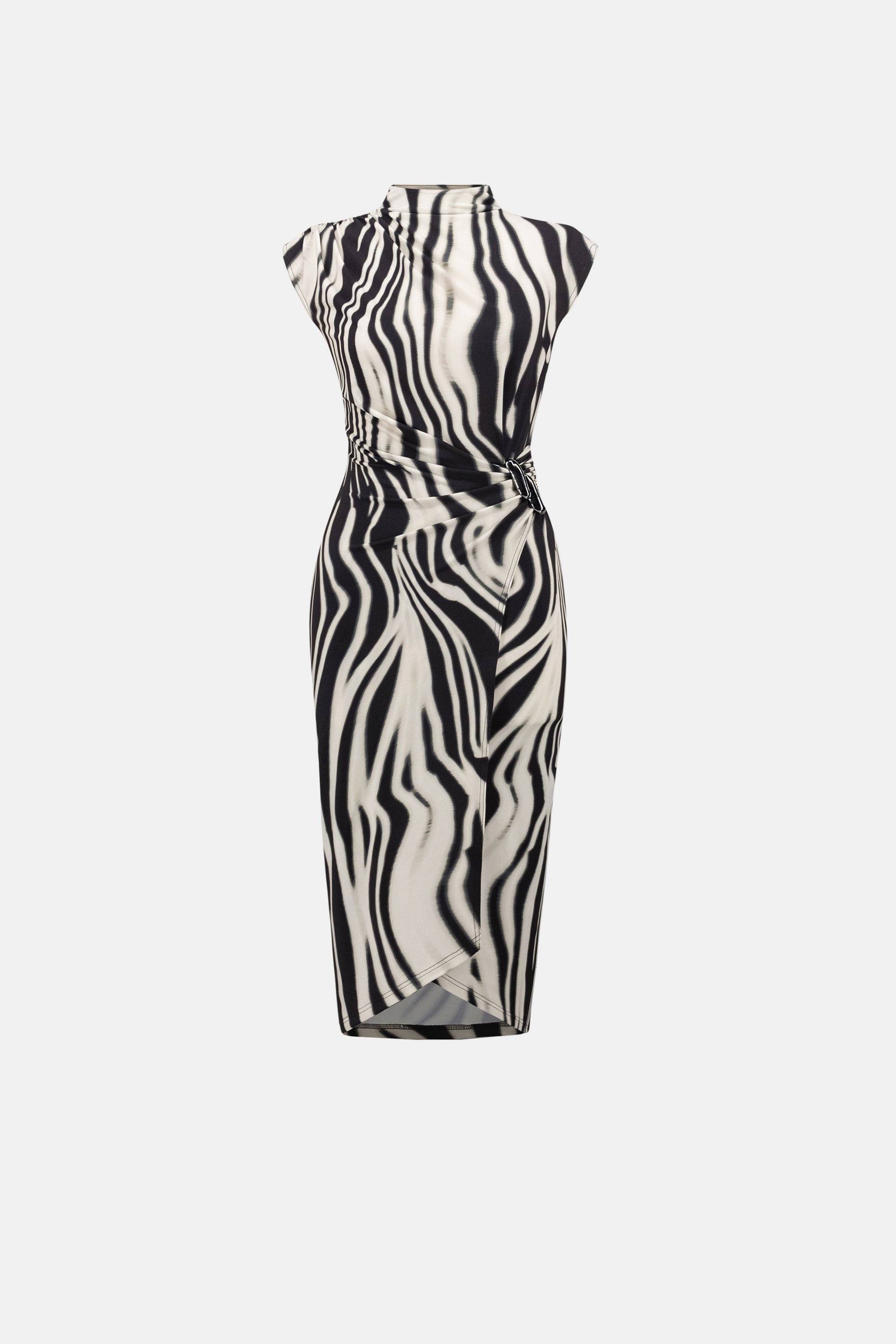 Animal Print Wrap Dress 858