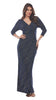 Long Stretch Glitter Jersey Dress