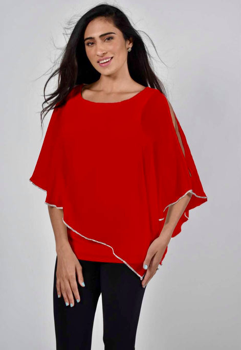 Diamante Trim Overlay Top