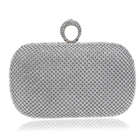 Diamante Clutch Bag with Detachable Chain - SALE