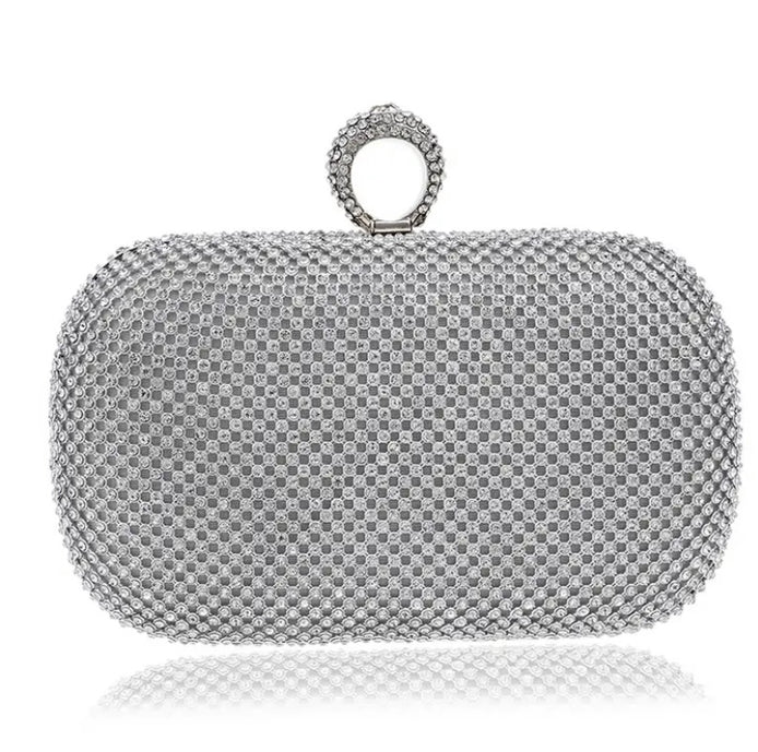 Diamante Clutch Bag with Detachable Chain - SALE