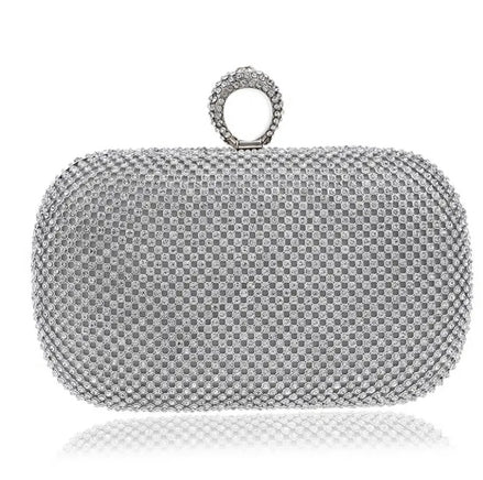 Diamante Clutch Bag with Detachable Chain - SALE