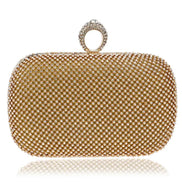 Diamante Clutch Bag with Detachable Chain - 763