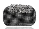 Diamante Clutch Bag with Floral Detailing 761