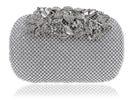 Diamante Clutch Bag with Floral Detailing - SALE