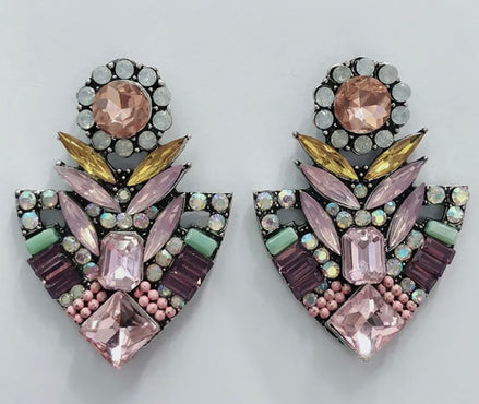 Cleo Statement Earrings in Spearhead Design - SALE
