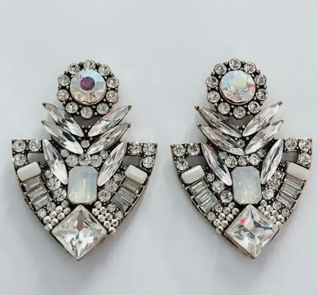 Cleo Statement Earrings in Spearhead Design - SALE