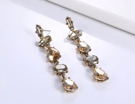 Multi Stone Dangle Earrings - SALE