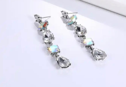 Multi Stone Dangle Earrings - SALE