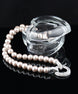 Faux Pearl Necklace with Statement Diamante Love Ring 9