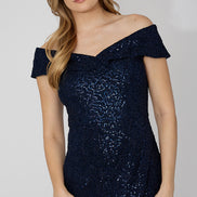 Off-shoulder Maxi Dress 807