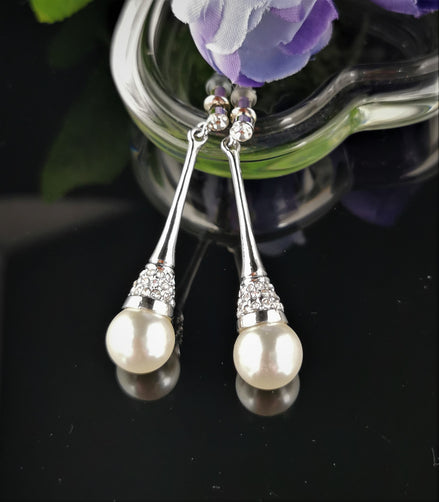 Dragon Tear Faux Pearl Earrings - SALE