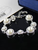 Faux Pearl and Rhinestone Link Bracelet 14