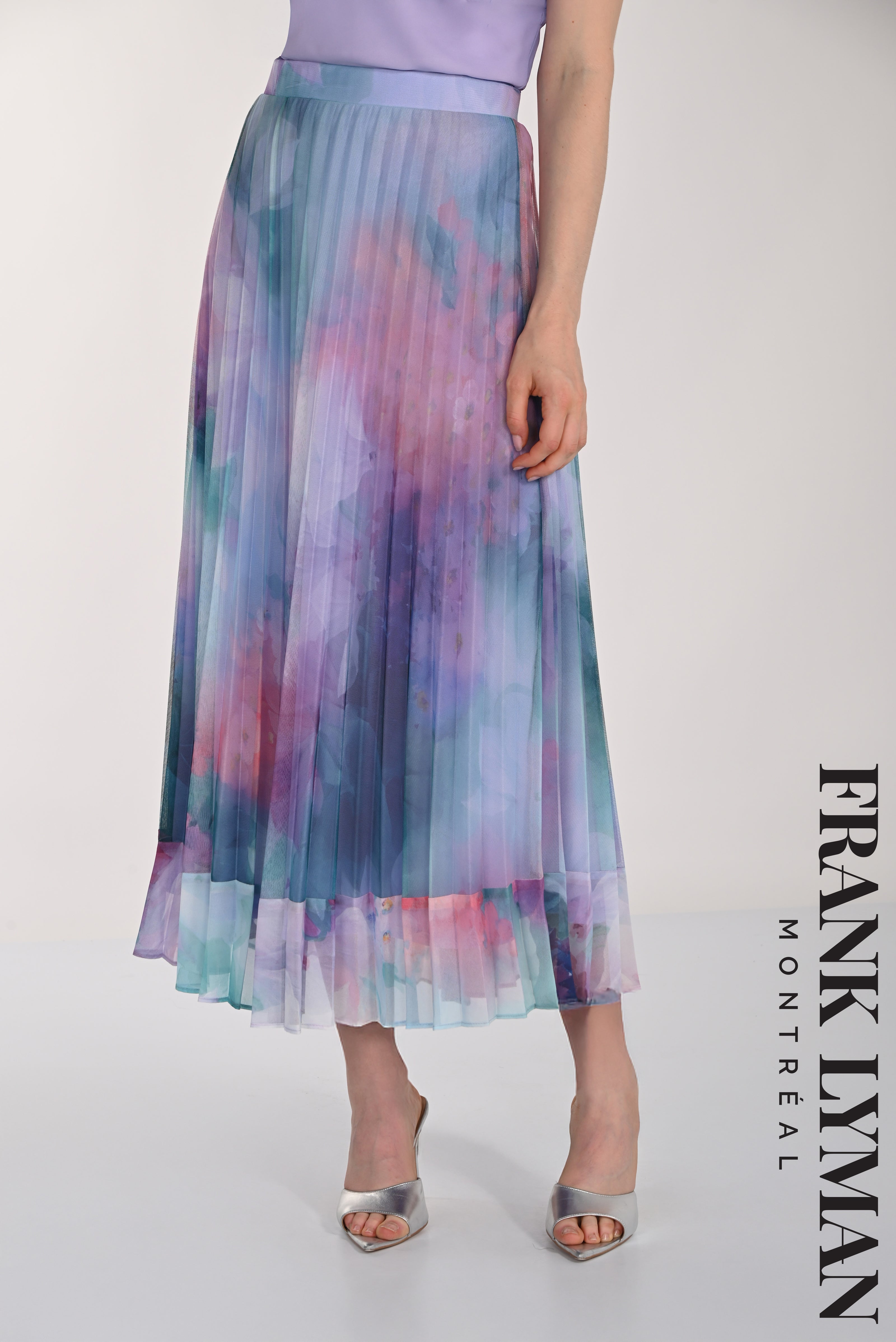 Chiffon Blouse And Matching Skirt Set 818