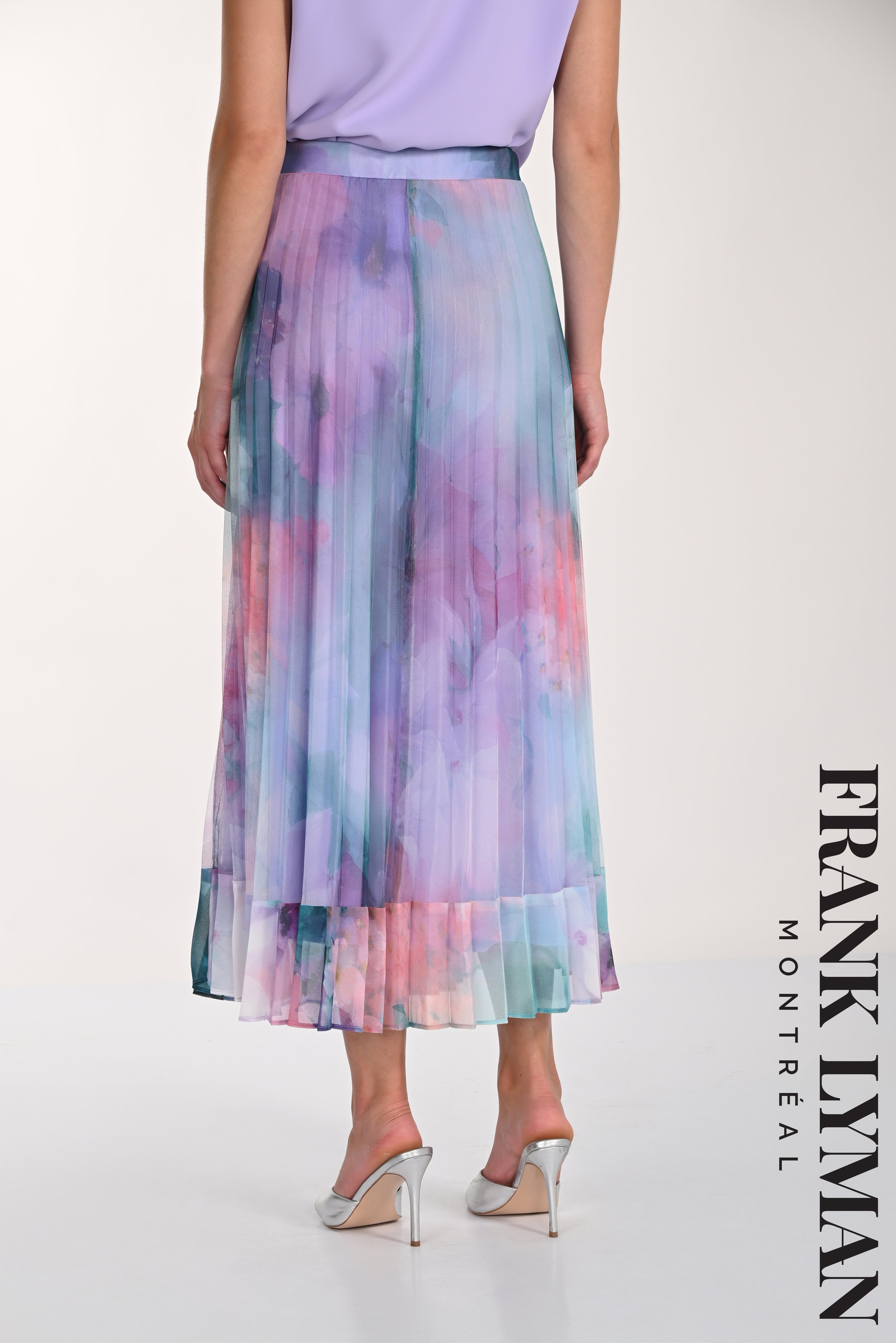 Chiffon Blouse And Matching Skirt Set 818