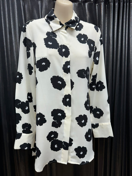 Floral Longline Blouse - SALE