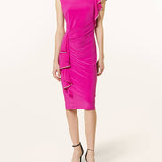 Figure Hugging Ruffle Dress - SALE 1533