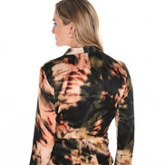 Cross Over, Peplum Style Top with Gold Buckle Detail 742