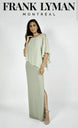 Chiffon Drape Maxi Dress with Mid-Length Split 410