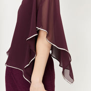 Chiffon Drape Maxi Dress with Mid-Length Split 410