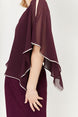 Chiffon Drape Maxi Dress with Mid-Length Split 410