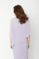 Chiffon Drape Maxi Dress with Mid-Length Split 410