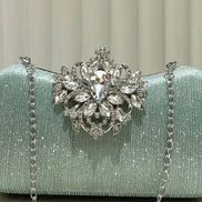 Shimmer Diamante Clutch with Detachable Chain 764