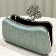 Shimmer Diamante Clutch with Detachable Chain 764