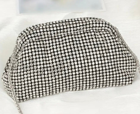 Rhinestone Clutch Bag with Chain 770