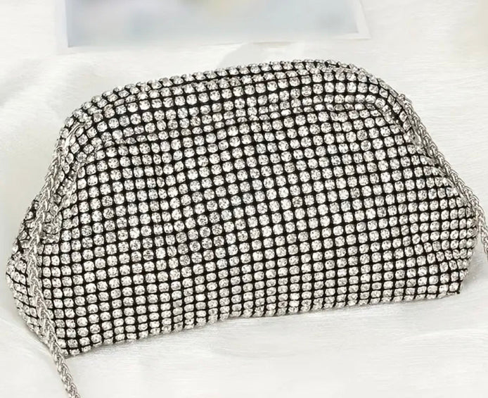Rhinestone Clutch Bag with Chain 770