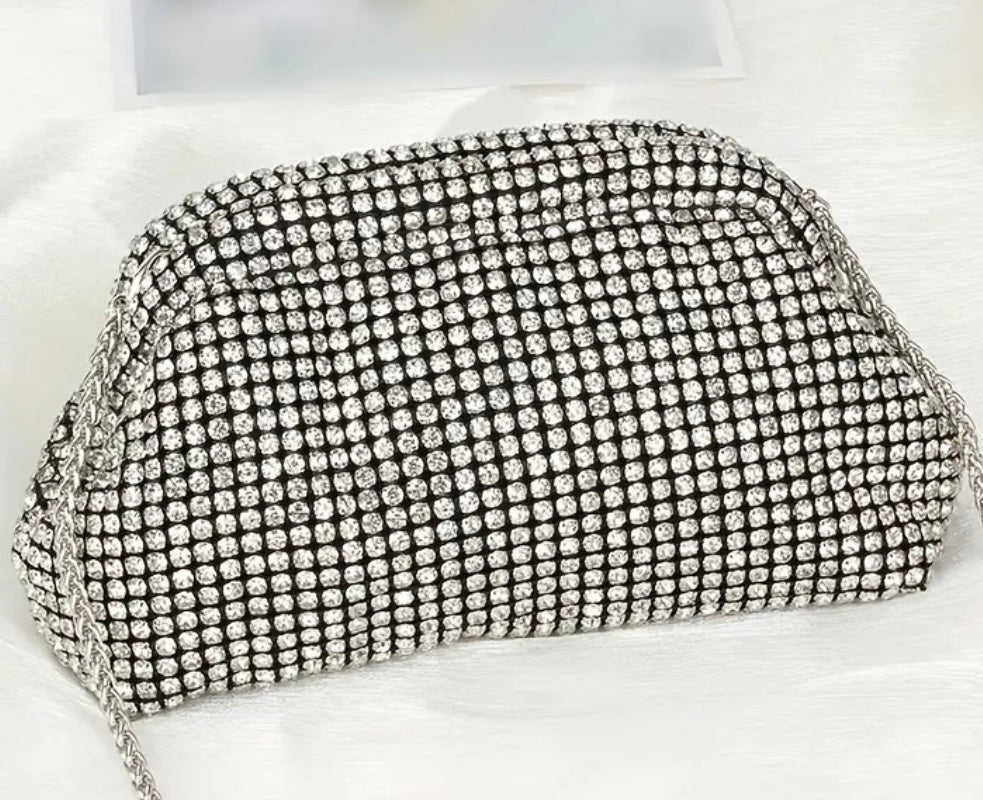 Rhinestone Clutch Bag with Chain 770