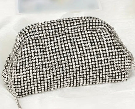 Rhinestone Clutch Bag with Chain 770