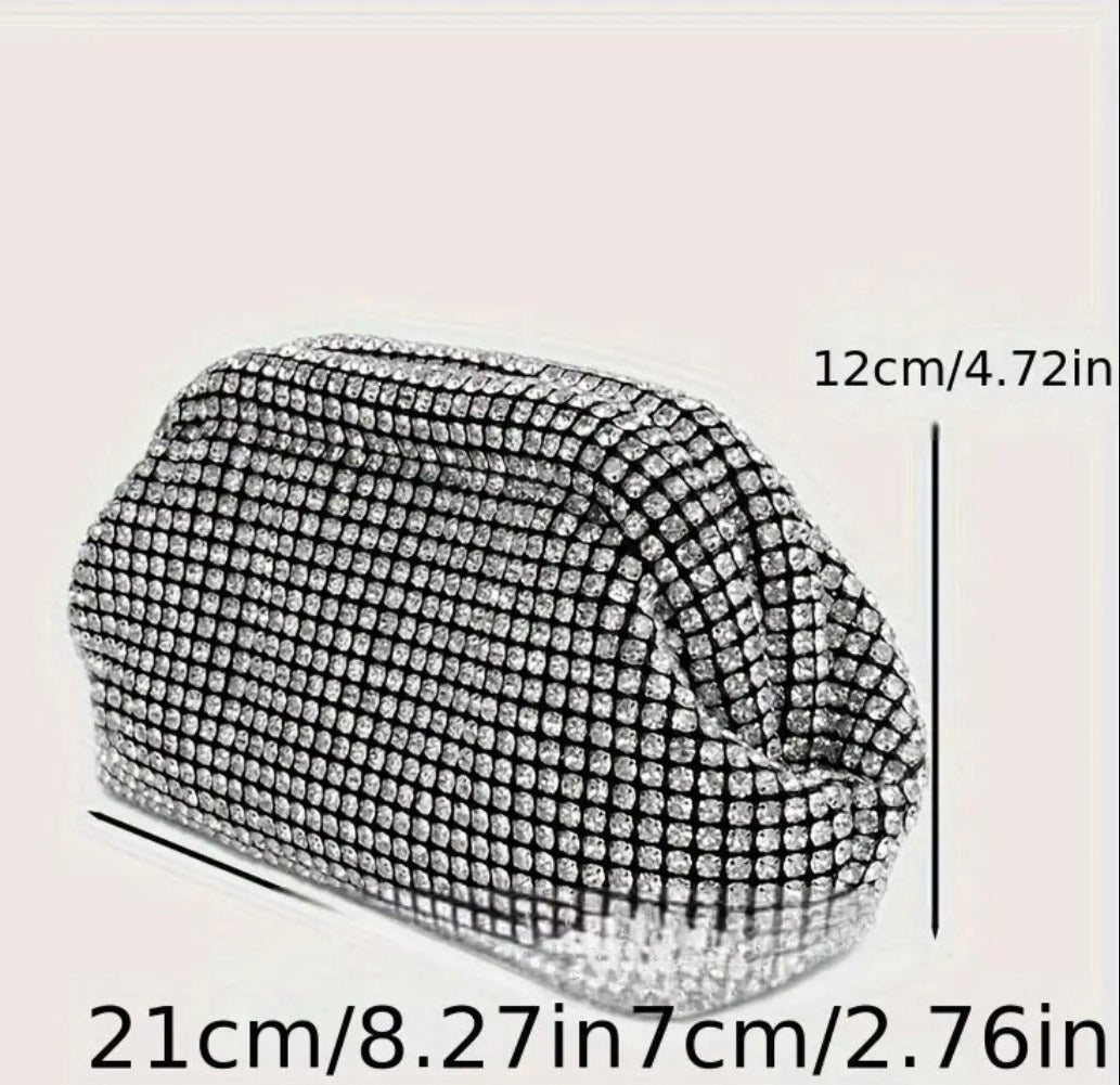 Rhinestone Clutch Bag with Chain 770