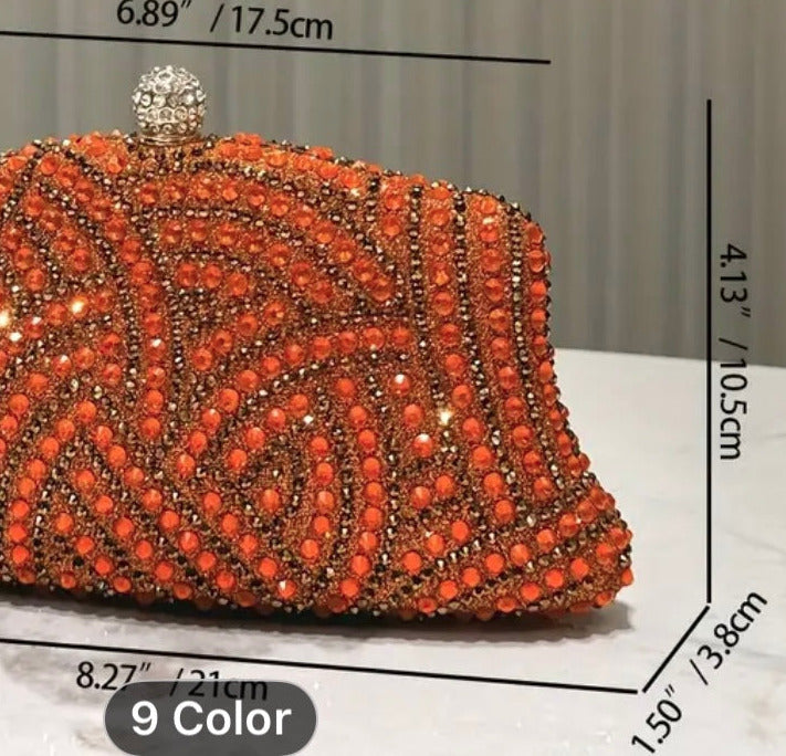 Crystal Clutch with Chain Strap 769