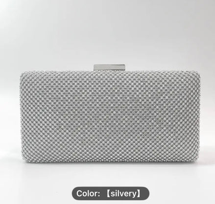 Diamante Clutch Bag with Detachable Chain 768