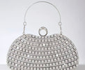 Crystal Clutch with Jeweled Ring Handle 767