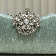Shimmer Diamante Clutch with Detachable Chain 764