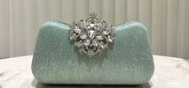 Shimmer Diamante Clutch with Detachable Chain 764