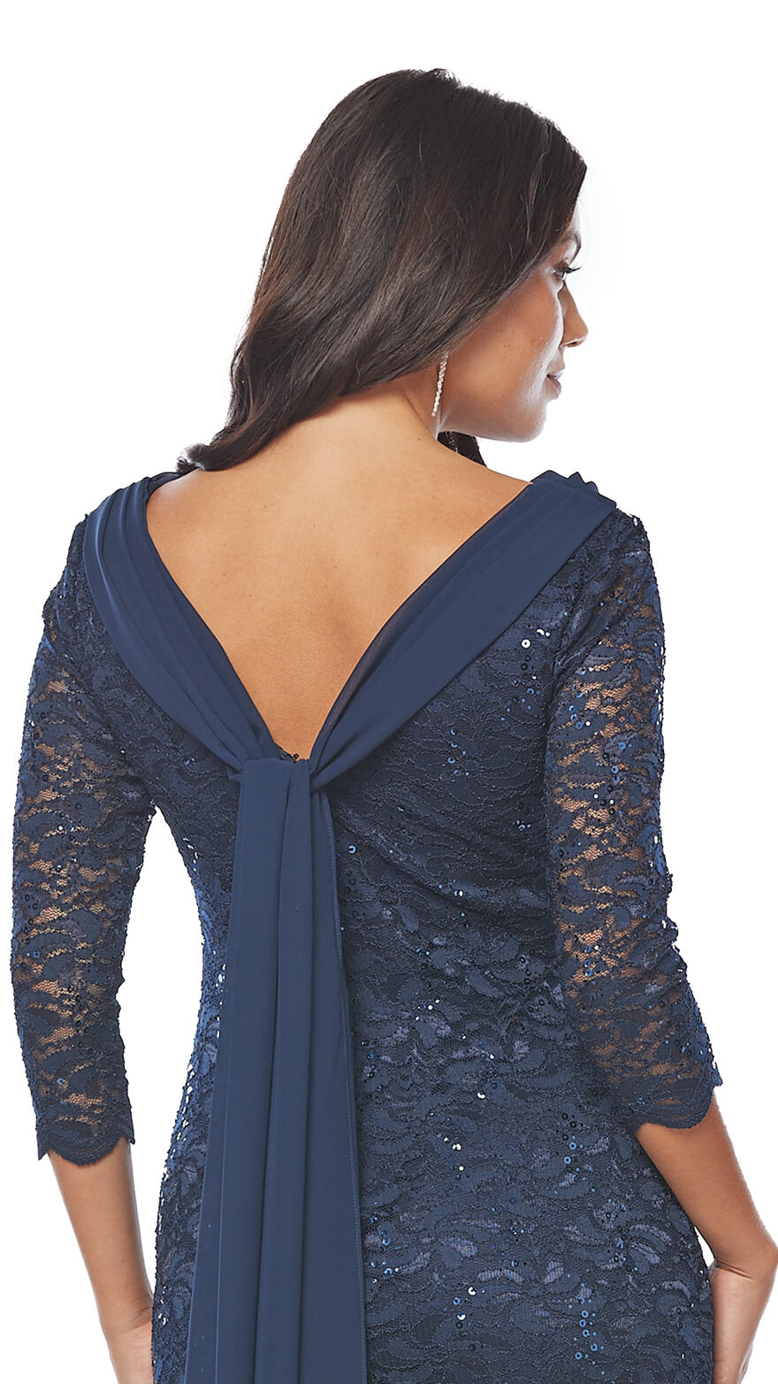Stretch Sequin Lace Dress 1615