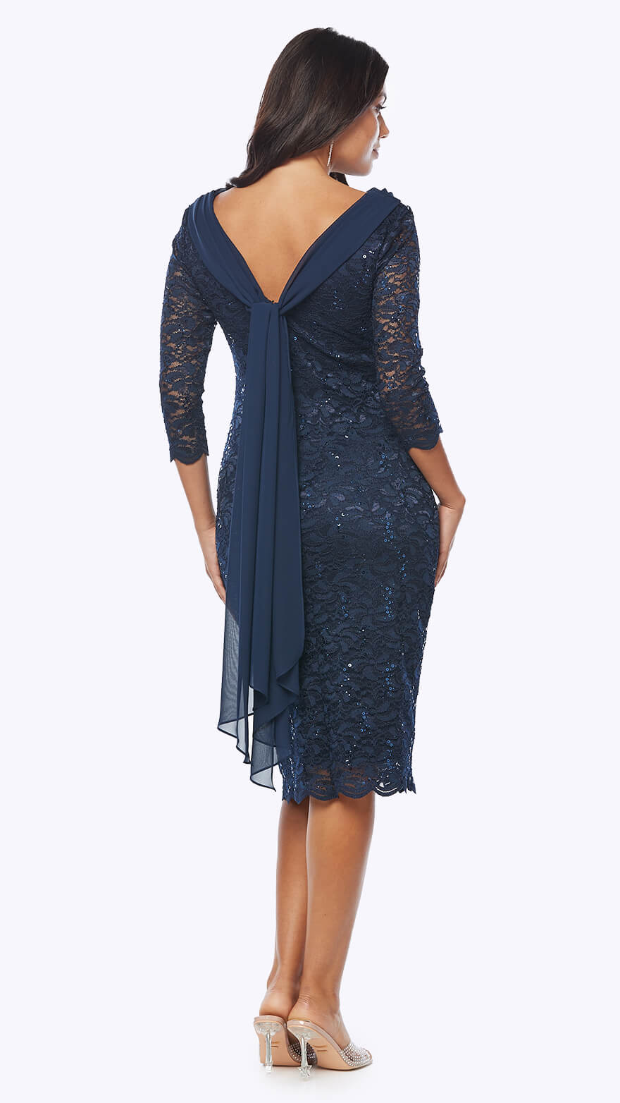 Stretch Sequin Lace Dress 1615