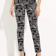 Abstract Linear Print Pants 887