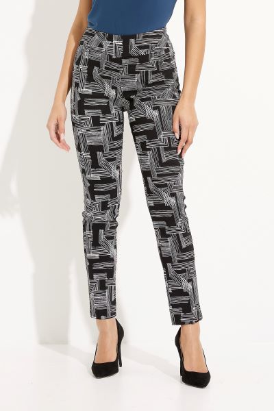 Abstract Linear Print Pants